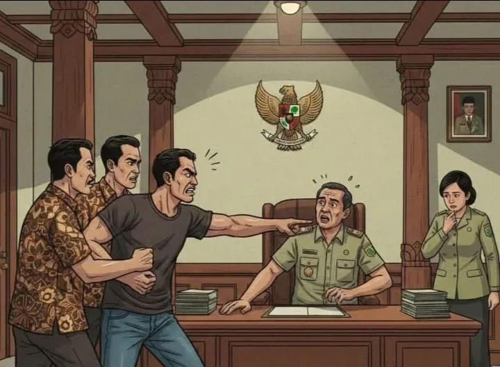 Geger ! Suami Perangkat Desa Labrak Kades Menguneng, Dugaan Skandal Terlarang Terbongkar
