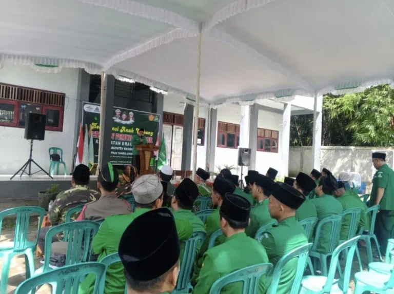 Suasana pelaksanaan Konferancab GP Ansor Brangsong di MTs Plus Sabilunnajah, Ahad (15/2/2026), yang dihadiri jajaran pengurus PAC, PC GP Ansor Kendal, serta tokoh NU dalam rangka penguatan organisasi dan pemilihan ketua baru.
