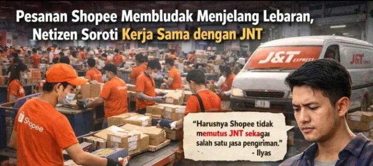 Pesanan Shopee Membludak Menjelang Lebaran, Netizen Soroti Kerja Sama dengan JNT