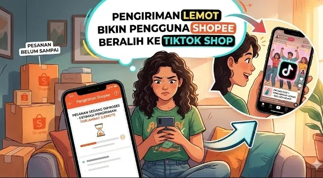 Pengiriman Lemot Bikin pengguna Shopee Beralih ke TikTok Shop