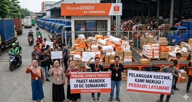 Shopee Seller Ikutan Protes Paket Mandek di DC Semarang