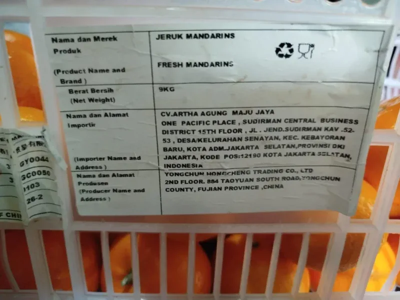 Salah satu buah dalam menu SPPG di Kendal yang diketahui merupakan produk impor asal China.